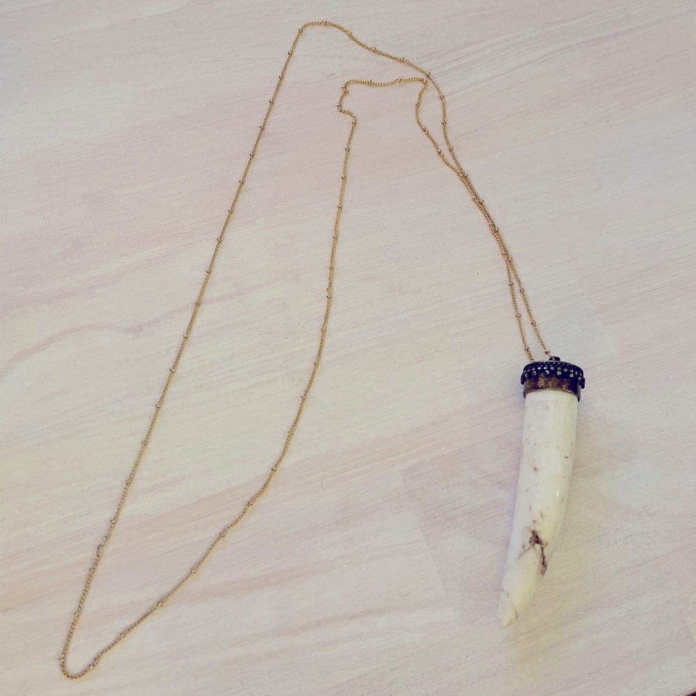 Granite (faux horn/bone) necklace